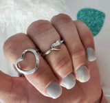 BEAUTIFUL STAINLESS STEEL HEART RINGS